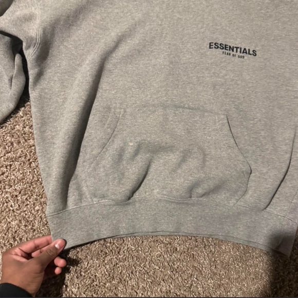 Essentials Heather Gray Hoodie - Picture 2 of 6